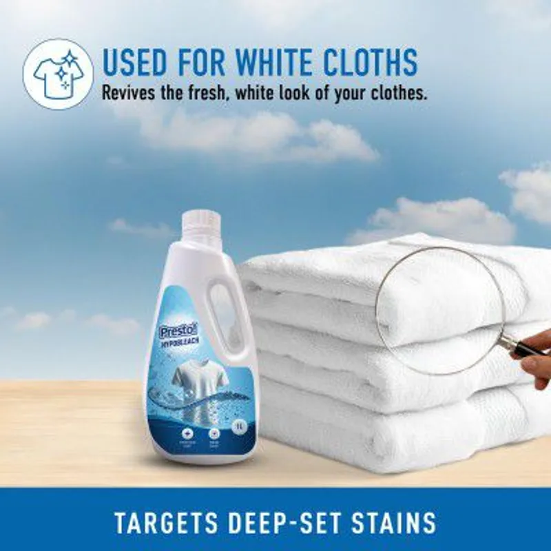 Amazon Brand - Presto! Hypobleach 1L | Fabric Whitener — 63% off on Amazon.in