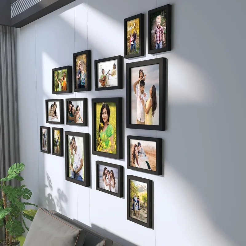 Amazon Brand - Solimo Collage Photo Frames, Set Of 15 (4Pcs - 4X6 Inch, 8Pcs - 5X7 Inch, 3Pcs - 8X10 Inch) — 73% off on Amazon.in