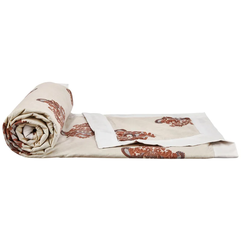 Amazon Brand - Solimo Single Microfiber Quilt |100% Microfiber Exterior |120 GSM (Brown Foliage) — 70% off on Amazon.in