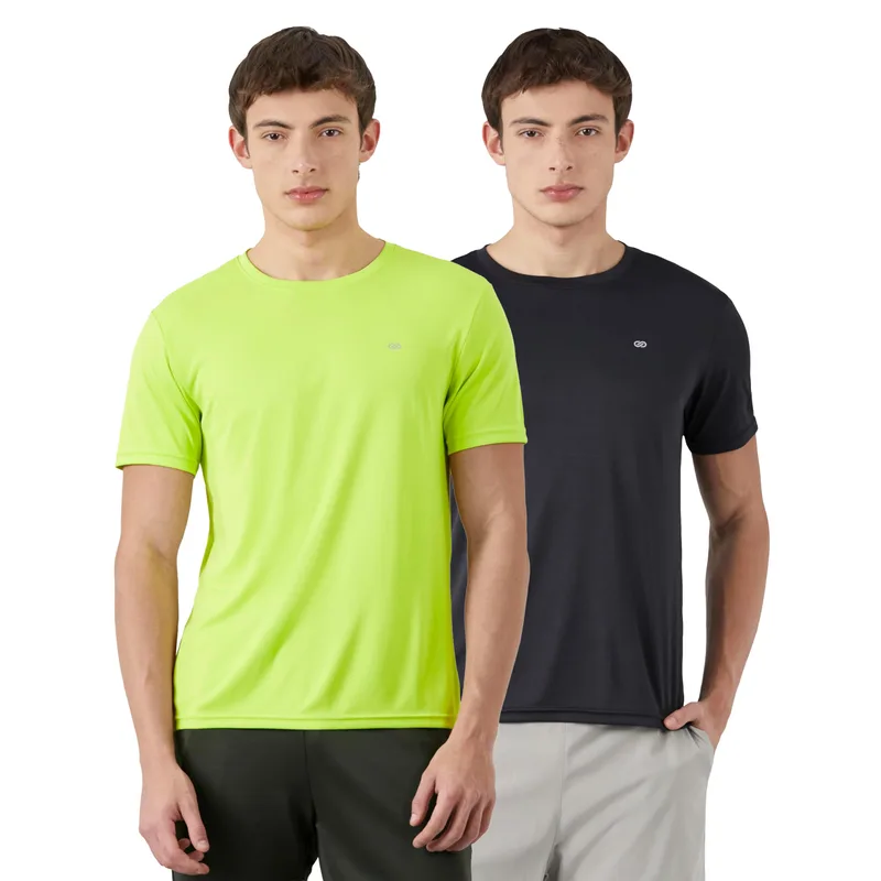 Amazon Brand - Symbol Men's Solid Active Regular Fit Sports T-Shirt | Round Neck | Half Sleeve (Available in Plus Sizes) — 79% off on Amazon.in