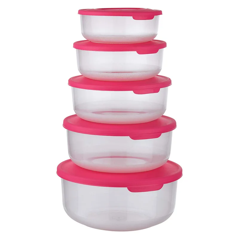 Asian Plastowares Super Seal Plastic Container Set, Set of 5, Transparent — 51% off on Amazon.in