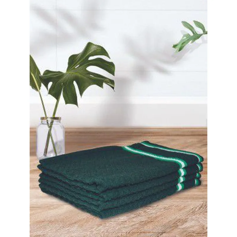 Athom Living Popcorn Textured Solid Cotton Hand Towel Green 35x55 cm Set of 4 — 81% off on Amazon.in