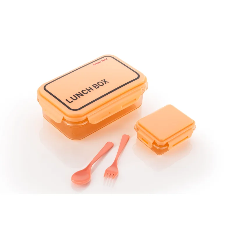 ATTRO Crunch Plastic Lunch Box Airtight, BPA-Free Comes with Fork & Spoon - 900ml — 66% off on Amazon.in