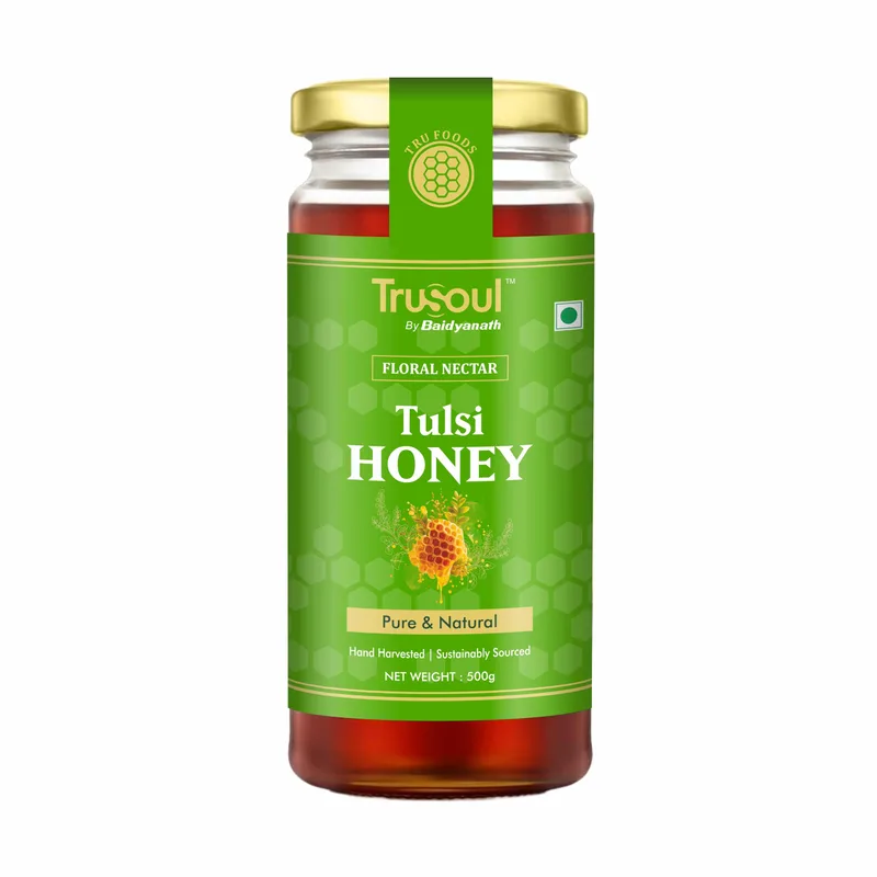 Baidyanath Trusoul Pure & Natural Tulsi Honey, 500g | Wild Forest Sourced — 60% off on Amazon.in