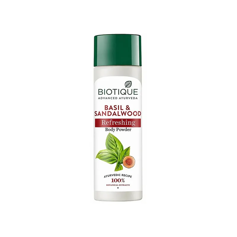 Biotique Basil And Sandalwood Refreshing Body Powder | 150G — 50% off on Amazon.in