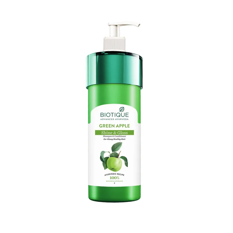 Biotique Green Apple Shine & Gloss Shampoo & Conditioner For Glossy Healthy Hair, 800ml — 45% off on Amazon.in