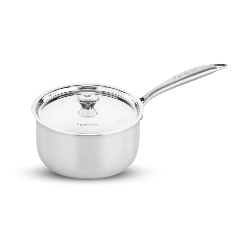 Butterfly Tez Triply Milk/Sauce Pan with SS Lid | 2.1 Litre| 18 CM — 49% off on Amazon.in