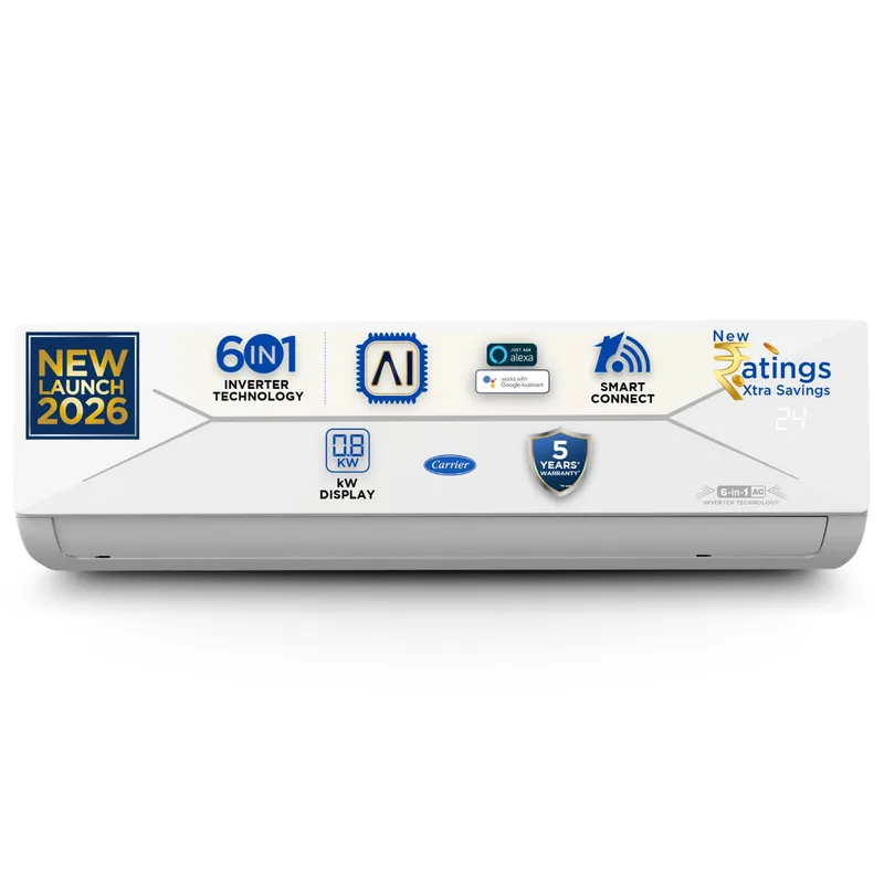 Carrier 2 T 5Star,New Star rated,Wi-Fi Smart Flexicool Inverter Split AC (ESTER EDGE Gxi WiFi-CAI24EE5R36W1,White) — 37% off on Amazon.in