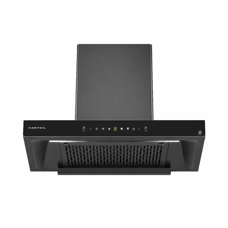 Carysil AeroSync 60 cm Kitchen Chimney, T- Shape, 1500 m³/hr Suction, Auto-Clean Filterless, 3-Speed Touch & Gesture Control, LED Lamp, 10-Year Warranty - Black — 64% off on Amazon.in