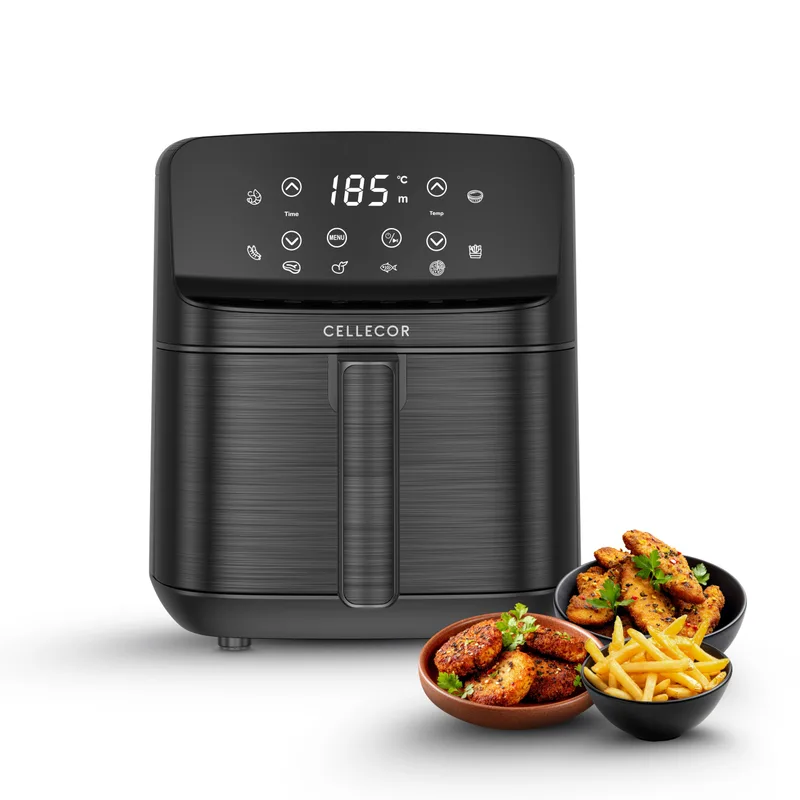 Cellecor Aurifry Digital Air Fryer 4.5L | 1500W | 360° Rapid Air Circulation | Up to 90% Less Oil — 75% off on Amazon.in