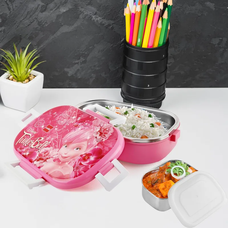 CELLO Feast Deluxe Kids Lunch Box Tinkerbell, Pink — 67% off on Amazon.in