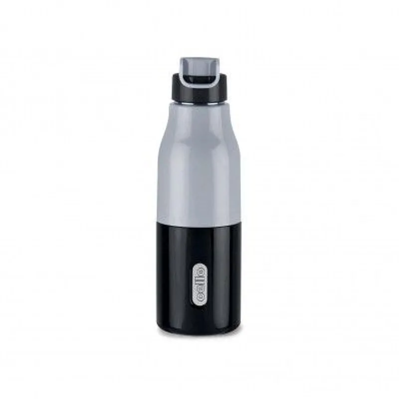 Cello Puro Steel-X Felix 600 Inner Steel Insulated Water Bottle 490ml, Pestal Grey | ISI Certified | PU Insulated | BPA Free, Leakproof | Insulated Cold Water Bottle for Office, School, Cycling, Gym — 38% off on Amazon.in