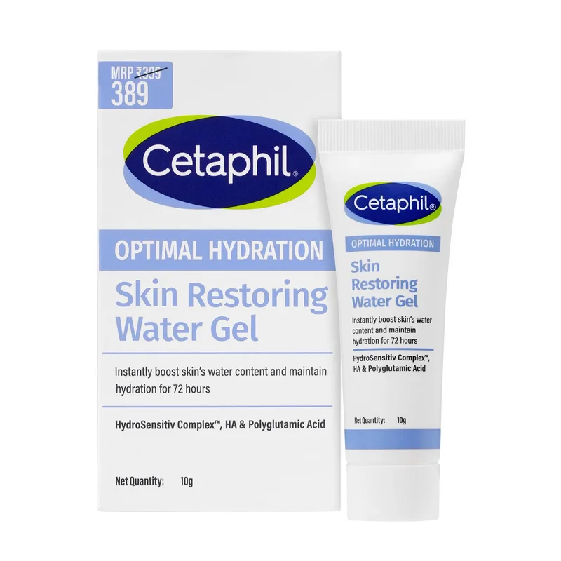 Cetaphil Optimal Hydration Restoring Water Gel 10 g – Lightweight 72H Hydrating Gel for Dry & Sensitive Skin — 50% off on Amazon.in