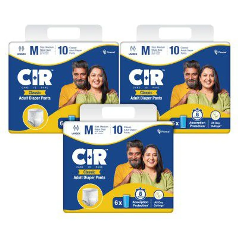 CIR Classic Adult Diaper Pants Style | Adult Diapers M Size (Medium) | Waist Size (64-114 cm | 25"- 45") | 30 Units — 54% off on Amazon.in