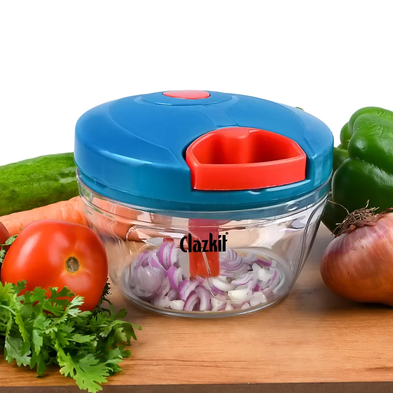 Clazkit Kitchen Dori Handy | Chopper Machine – 3 Stainless Steel Blades -450ml — 86% off on Amazon.in