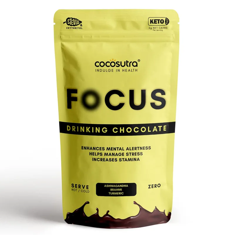Cocosutra FOCUS - Sugar Free Ashwagandha Drinking Chocolate Mix | 200 g — 77% off on Amazon.in