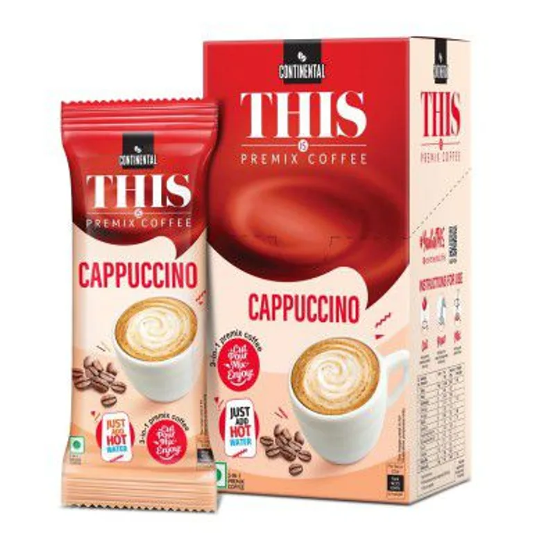 Continental THIS Cappuccino Instant Coffee Powder | 110g (5 Sachets, 22g per each) | 3In1 Instant Premix Flavoured Coffe | Smooth Flavour and Rich Taste | Just Add Hot Water | Cafe Like Coffee — 43% off on Amazon.in