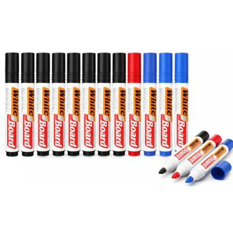 Corslet 12 Pcs White Board Marker Pen Whiteboard Marker (8 Black, 3 Blue & 1 Red) — 83% off on Amazon.in
