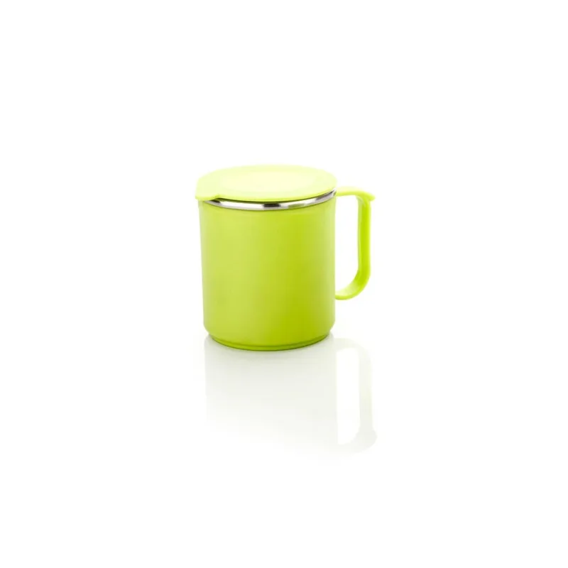 Entisia King Cafe Insulated Mug With Lid & Handle, Stainless Steel Inner (300ml, Multicolor) — 44% off on Amazon.in