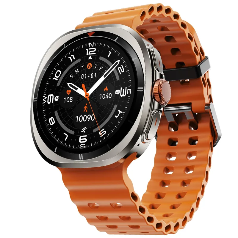 Fire-Boltt Axiom Round Smart Watch 1.43" Super AMOLED Display Bluetooth Calling - Orange — 91% off on Amazon.in