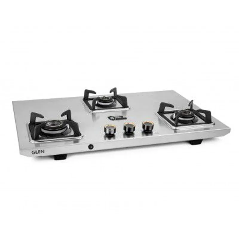 Glen 3 Burner Stainless Steel LPG Gas Stove | Auto Ignition | 10 Year Warranty on Burners & Gas Valve | 1 Jumbo Forged Brass Burner | Ultra Tuff Body | 360° Revolving Inlet Nozzle | 1053UTTNDTSSAI — 59% off on Amazon.in