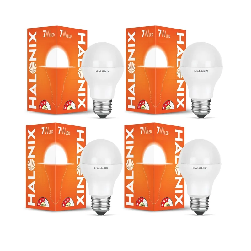 Halonix Astron Plus Base E27 7-Watt LED Bulb (Pack of 4, Cool Day Light) — 65% off on Amazon.in