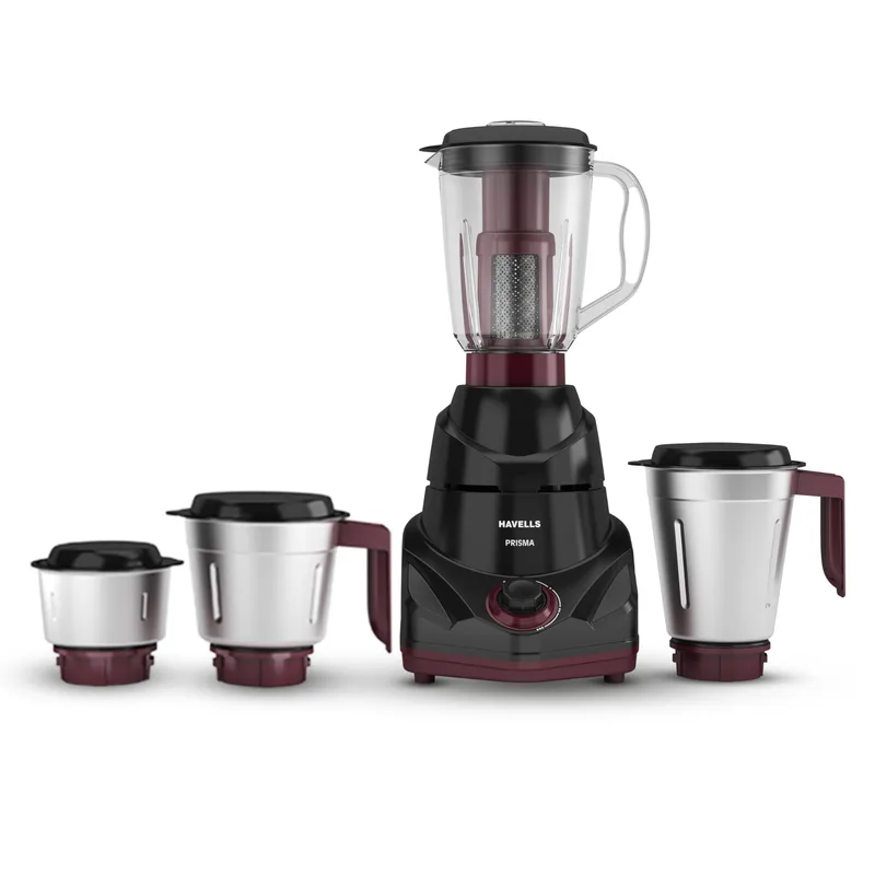 Havells Prisma 750 W 4 Jar Mixer Grinder| 3 Speed With Pulse Function | 2-Year Product Warranty (Black) — 51% off on Amazon.in