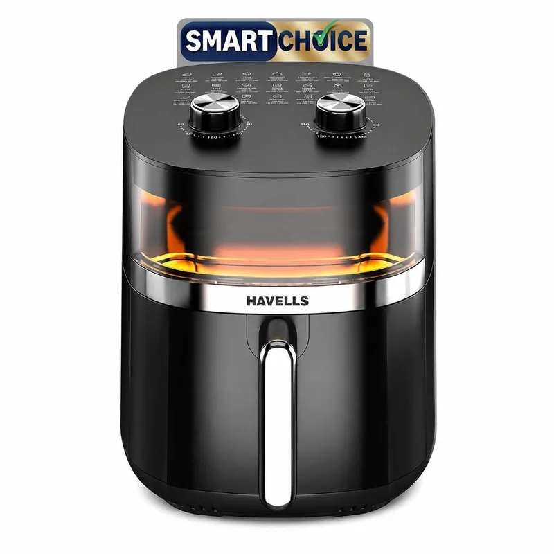 Havells Prolife Stellar Chef Smartchoice Air Fryer 5.5 Ltr|1500 Watts|See Through Window|Aerocrisp Tech: Rapid air circulation in every direction|Non Stick Silicon Coated Basket|2 Year Brand Warranty — 26% off on Amazon.in