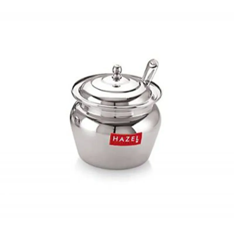 HAZEL Stainless Steel Oil and Ghee Container With Spoon for Kitchen | 300 ml Capacity Multipurpose Oil Container — 92% off on Amazon.in