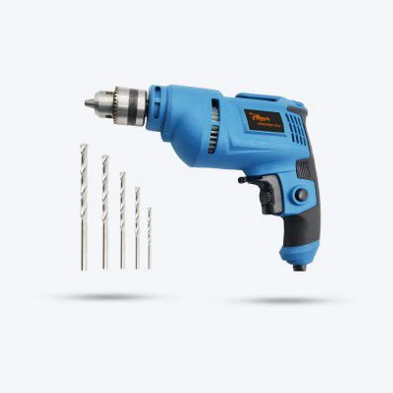 Hillgrove HGPD2M1 All Purpose 500W Drill Machine with 5 Drill Bits for Making Holes in Metal/Wood/Concrete with Reverse Rotaion and Variable Speed Pistol Grip Drill (10 mm Chuck Size) — 69% off on Amazon.in