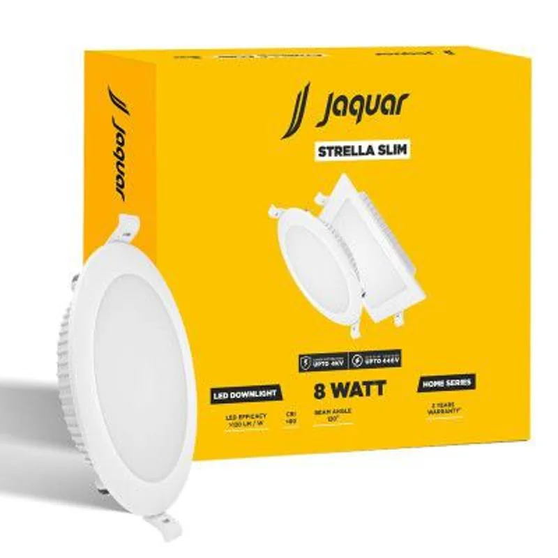 Jaquar Strella Slim 8W Round Recess Down Light - Cool White, Energy Efficient LED Ceiling Light for Home and Office (Pack of 1) — 79% off on Amazon.in