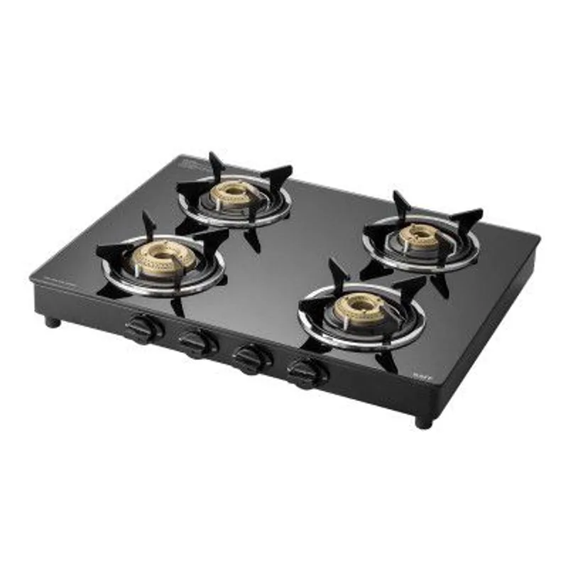 KAFF CTC 63 4B Gas Stove/Cooktop 4 Burners with Auto Electric Ignition 63 CM, High Efficiency Brass Burners (Black) — 53% off on Amazon.in