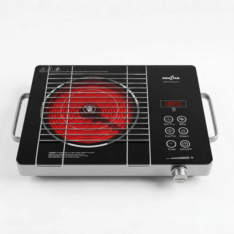 Kenstar Infra LUMO PRO 2200W Infrared Stove with Steel Grill Rack|Black and Silver — 71% off on Amazon.in