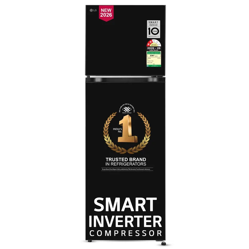 LG 276 L, 2 Star, Smart Inverter, Frost-Free Double Door Convertible Refrigerator (GLT2826XWOB, Onyx Black, 2026 Model) — 41% off on Amazon.in