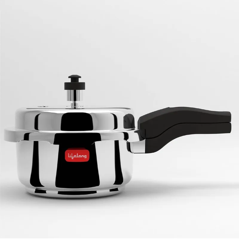 Lifelong 2L Stainless Steel Pressure Cooker |Gas Stove & Induction Compatible | 5 Year Warranty — 59% off on Amazon.in