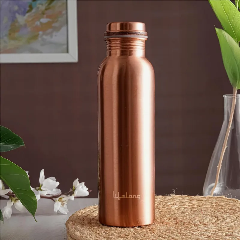Lifelong 900 ml Copper Water Bottle | Natural Alkaline water — 70% off on Amazon.in