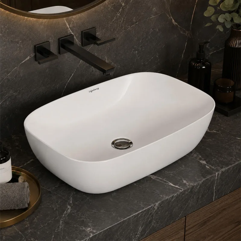 Lifelong Wash Basin for Bathroom  33x46x16 cm (White, LLHIPB01) — 70% off on Amazon.in