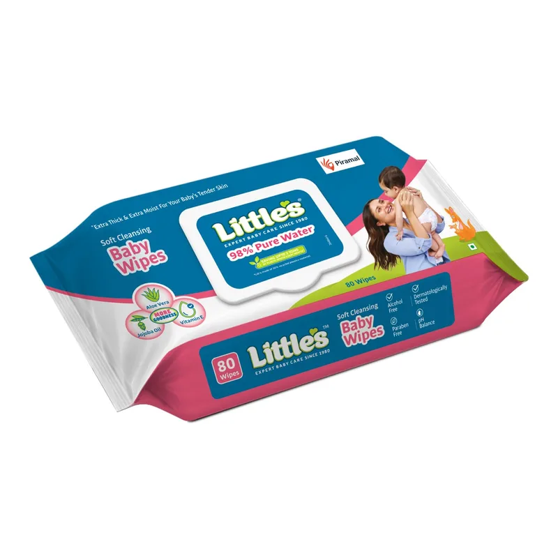 Little's Soft Cleansing Baby Wipes Lid Pack (80 Wipes) — 34% off on Amazon.in