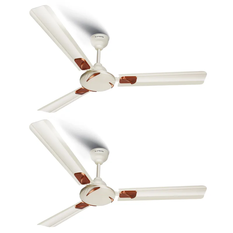LONGWAY Creta 1200mm/48 inch High Speed Anti-dust Decorative Fan 400 RPM with 2 Year Warranty (Ivory, Pack of 2) — 55% off on Amazon.in