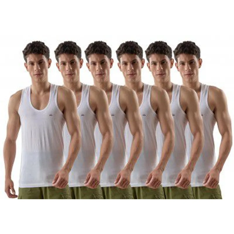 LUX VENUS Men's 100% Cotton Sleeveless Vests | White, Pack of 6 — 43% off on Amazon.in