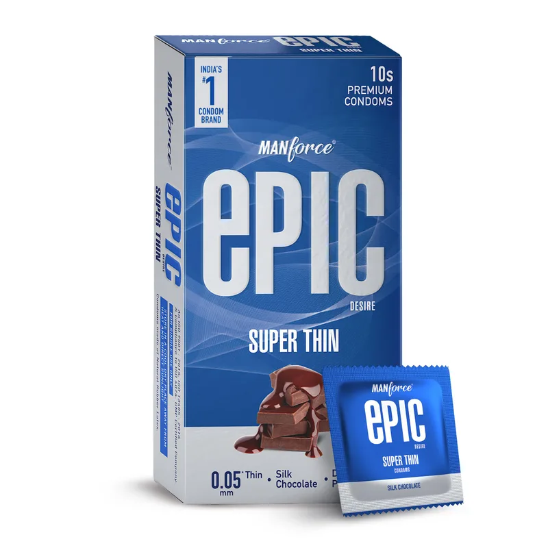 Manforce Epic Desire | Ultra Thin Condom for Enhanced Pleasure | Silk Chocolate Flavour | 10 Pcs — 48% off on Amazon.in