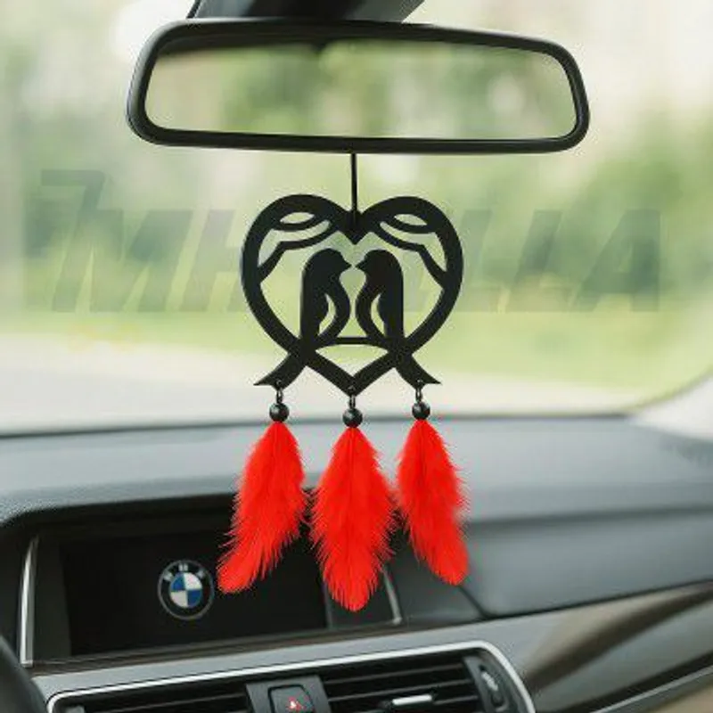 MH HILLS Car Hanging Accessories: Radha Krishna Spiritual Acrylic Decor (2BIRDS-CAR-HANG-01) — 77% off on Amazon.in