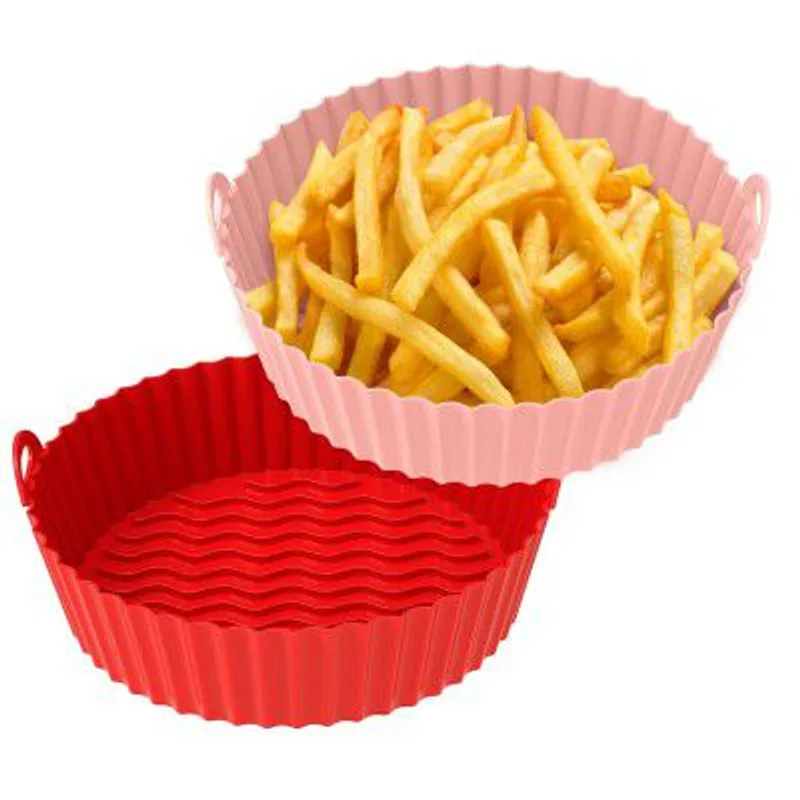 NIRDAMBHAY (8 inch, Pack of 5) Air Fryer Liners I Round Silicone Basket Baking Tray — 72% off on Amazon.in