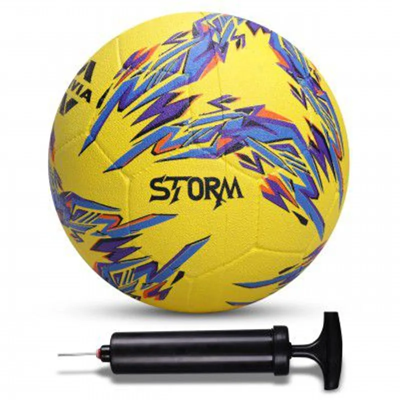 Nivia Combo Storm 2.0 Football (Size - 5, Yellow) with Ball Pump — 64% off on Amazon.in