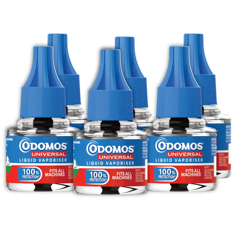 Odomos Universal Liquid Vaporiser – Pack of 6, 45mlx6 | Protection| Fits all machines — 42% off on Amazon.in