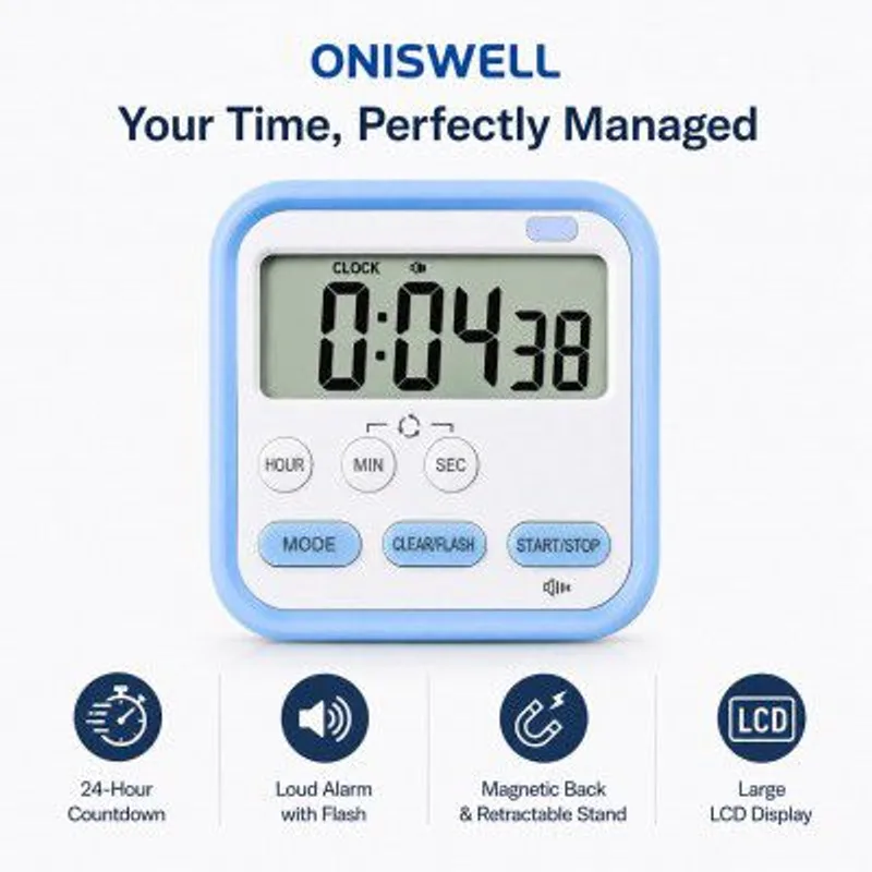 Oniswell Digital Kitchen Timer & Stopwatch | Large LCD Display — 63% off on Amazon.in