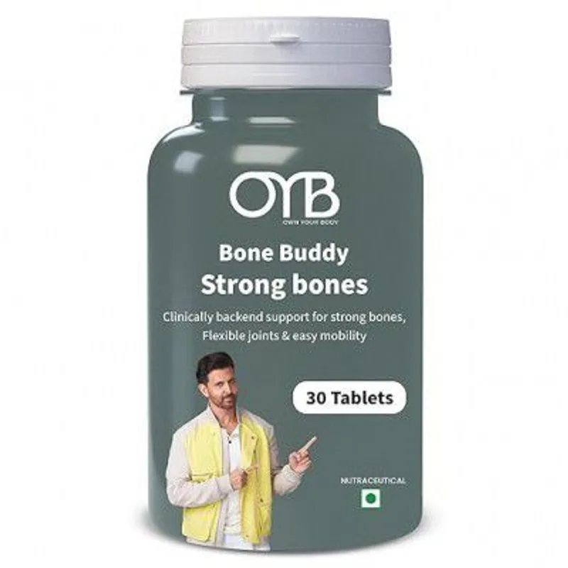 OYB Bone Buddy Tablets with Vitamin D3, C, E, Collagen & Magnesium | 30 Tablets — 80% off on Amazon.in