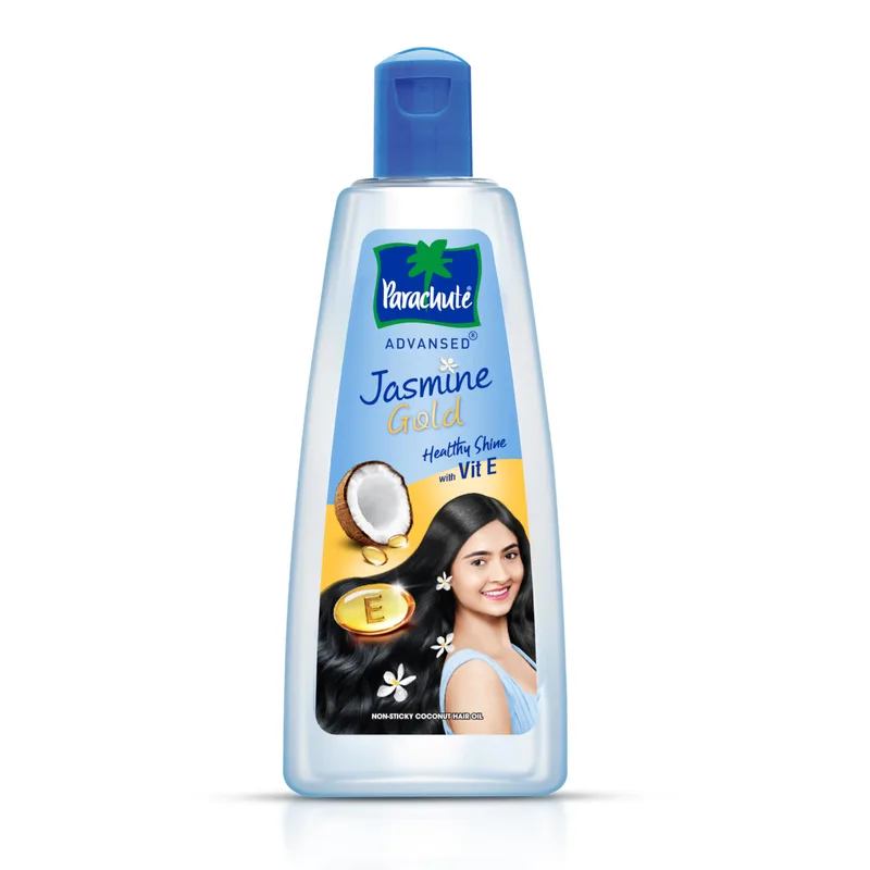 Parachute Advansed Jasmine Gold Coconut Hair Oil With Vitamin-E For Super Shiny Hair - 500ml — 64% off on Amazon.in
