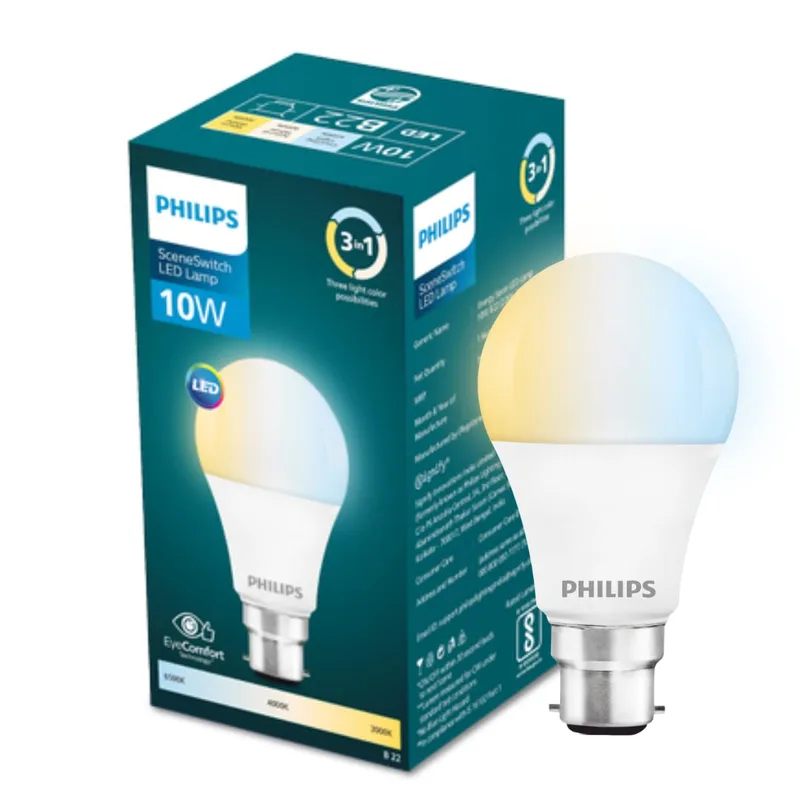 PHILIPS 10-watt LED Bulb | 3 Colors in 1 LED Bulb — 74% off on Amazon.in