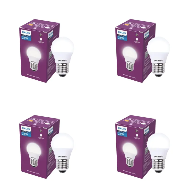 PHILIPS 2.8W LED Frosted Candle Bulb | Cool White 6500K | E27 Base | Pack of 4 — 62% off on Amazon.in